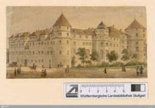 [Stuttgart, Altes Schloß von der Stiftskirche aus]