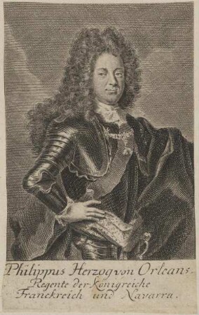 Bildnis von Philippus, Herzog von Orleans, Regent von Frankreich