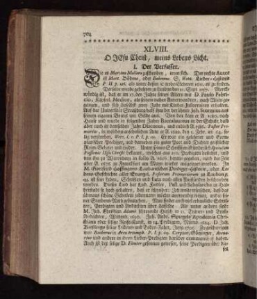 XLVIII. O Jesu Christ, meins Lebens Licht