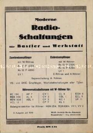 Heft mit Anleitungen zur Herstellung von Radioschaltungen