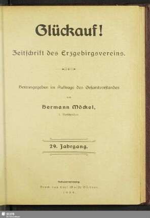 29.1909: Glückauf : Zeitschrift des Erzgebirgsvereins