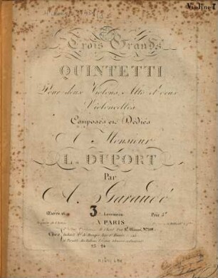 Trois grands quintetti : pour 2 violons, alto et 2 violoncelles ; oeuv. 16, 3. Vl 1 (7 S.) Vl 2 (5) Va (5) Vc 1 (4) Vc 2 (5). - Pl.-Nr. 24