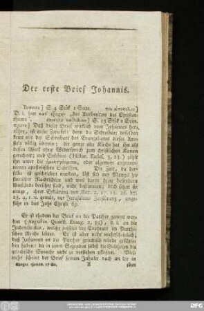 Der erste Brief Johannis.