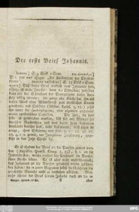 Der erste Brief Johannis.