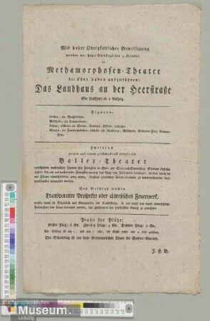 Methamorphosen-Theater: Das Landhaus an der Heerstraße