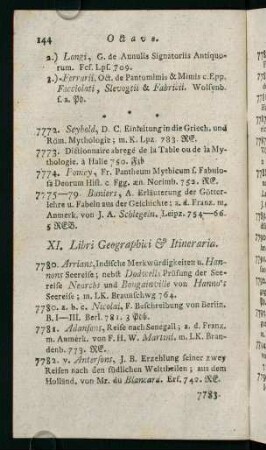 144-181, XII. Libri Geographici & Itineraria