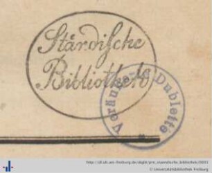 [Provenienz]: Ständische Bibliothek Stuttgart