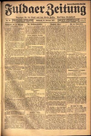 Ausgabe vom Mittwoch, den 16. Februar 1927.