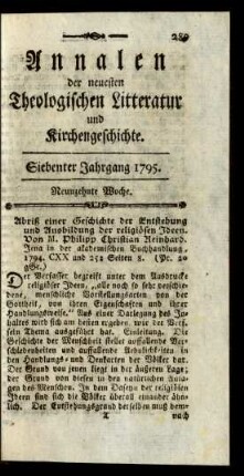 Neunzehnte Woche