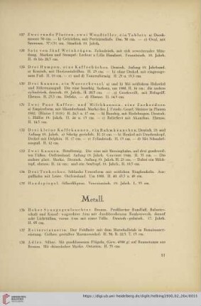 Metall (Nr. 136-154)