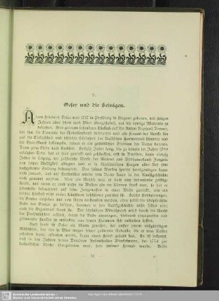 V. Oeser und die Seinigen
