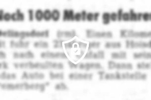 Noch 1000 Meter gefahren