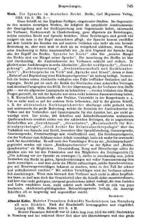 745, Weck. Die Sprache im deutschen Recht. 1913