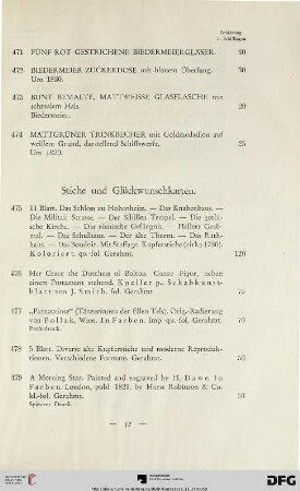 Stiche und Glückwunschkarten (Nr. 475-493)