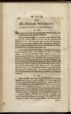 Zum Sechsten Abschnitt.