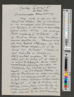 Brief an Werner von Melle