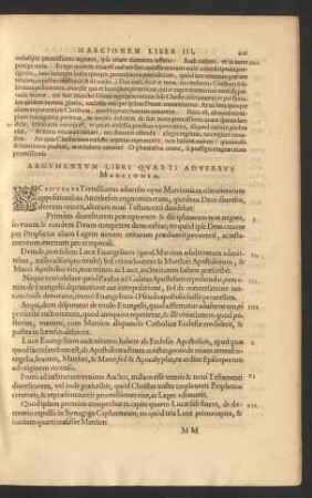 Argumentum Libri Quarti Adversus Marcionem