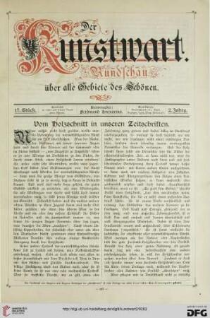 Vom Holzschnitt in unseren Zeitschriften