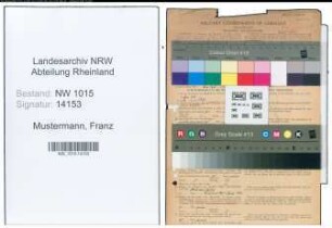 Entnazifizierung Franz Mustermann , geb. 13.02.1898 (Polizist)