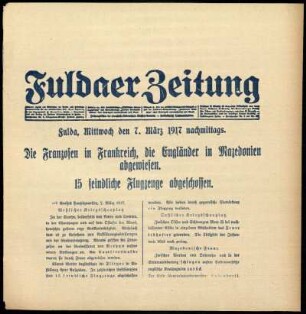 Ausgabe vom Mittwoch, den 07. März 1917.