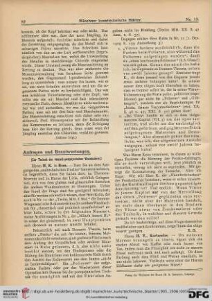 Anfragen und Beantwortungen