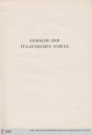 Gemälde der italienischen Schule (Nr. 49-57)