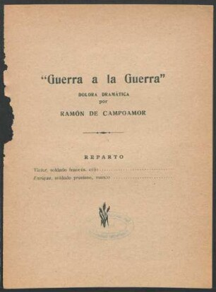 "Guerra a la Guerra" : Dolora dramática