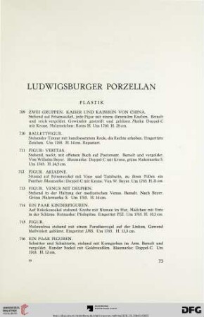 Ludwigsburger Porzellan (Nr. 709-736)
