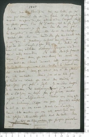 Brief von Paul Erman an Adelbert von Chamisso