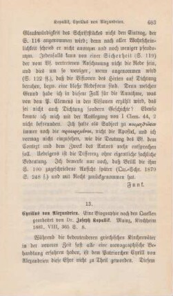 683-685 [Rezension] Cyrillus von Alexandrien