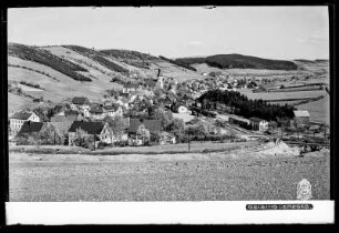 Blick auf Geising im Erzgebirge