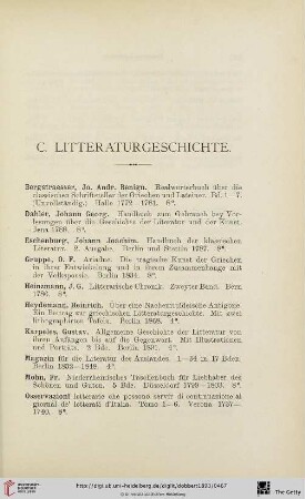 C. Litteraturgeschichte