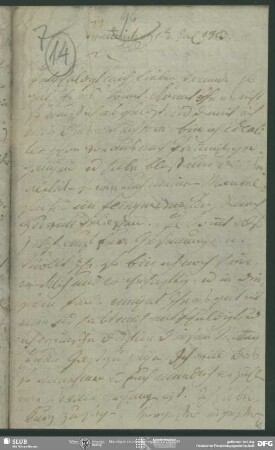 Eigenh. Brief von August Ludwig Hülsen an August Wilhelm von Schlegel, Premnitz, 01.07.1803