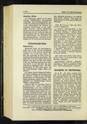 Sprechstelle der Schriftleitung