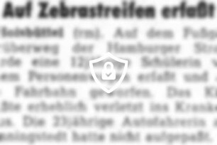 Auf Zebrastreifen erfaßt