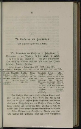III. Die Edelherren von Hohenbüchen