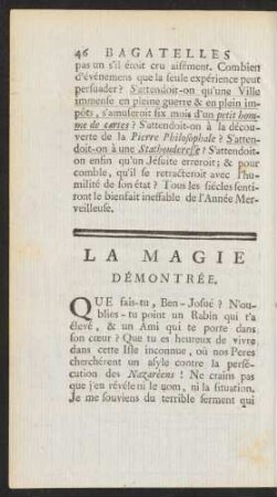 La Magie Démontrée