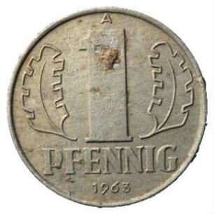 Fundmünze, Pfennig, 1963
