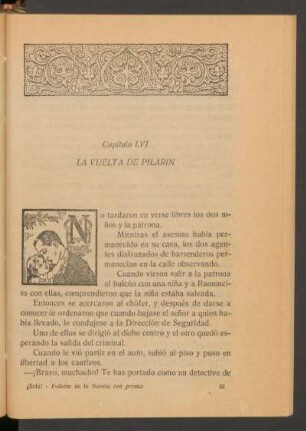 Capítulo LVI - La vuelta de Pilarín