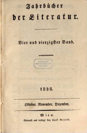 Jahrbücher der Literatur. 44. 1828