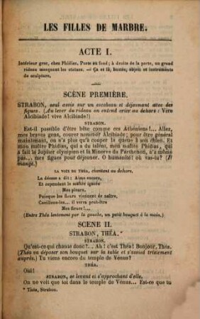 Les filles de marbre : drame en cinq actes, mêlé de chant