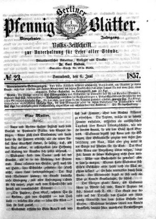 No. 23, Sonnabend, den 6. Juni