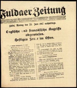 Ausgabe vom Montag, den 25. Juni 1917.