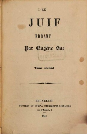 Le Juif Errant, 2