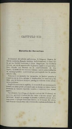 Capítulo VIII - Batalla de Severino