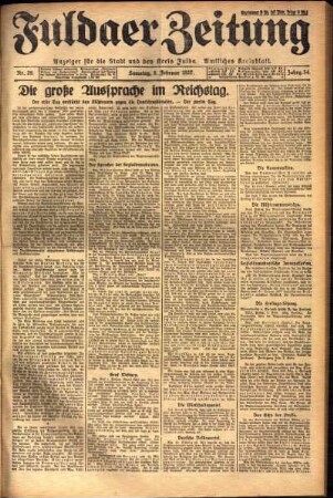 Ausgabe vom Samstag, den 05. Februar 1927.