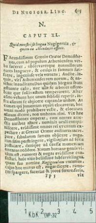 Caput XL. Quid monstri sit lingua Nugigerula, & quam ea Mendacio affinis.