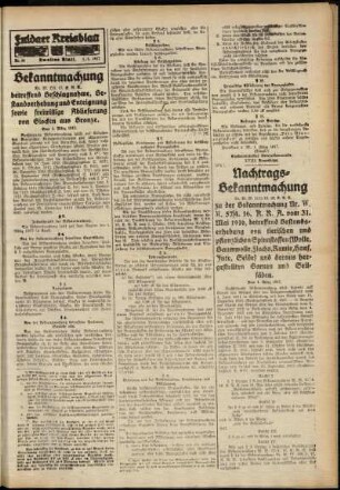 Zweite Ausgabe vom Donnerstag, den 01. März 1917.