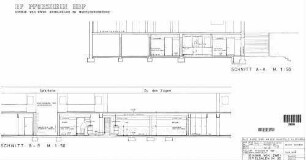 Pforzheim Hbf: Einbau von zwei Spielsälen - Schnitt A-A, B-B Empfangsgeb.