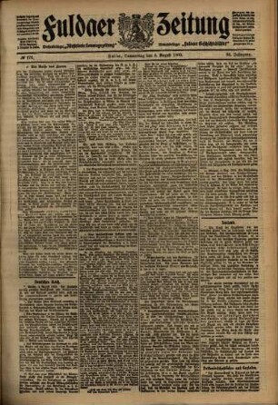 Ausgabe vom Donnerstag, den 05. August 1909.
